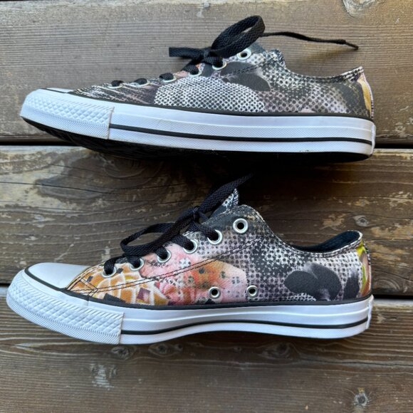 EUC Converse DIGITAL FLORAL OX Canvas All Star Lace Up Sneakers Women's 9/EU 40 - Picture 3 of 14